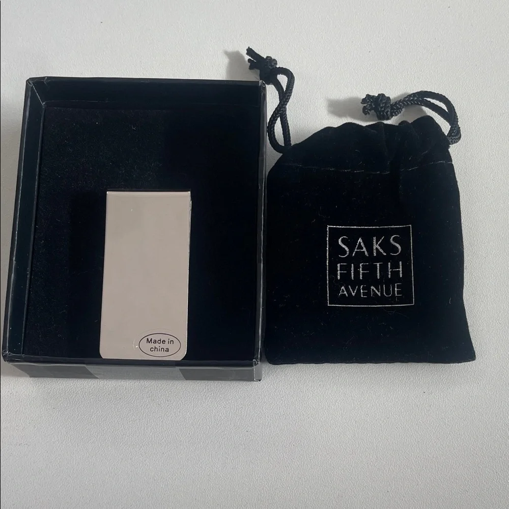Saks Fifth Avenue Silver Phone Clip